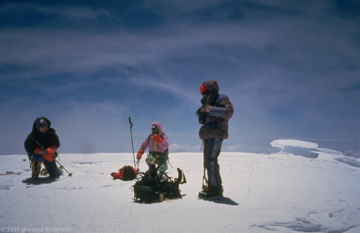 On the summit of Cho Oyu, 8201 m