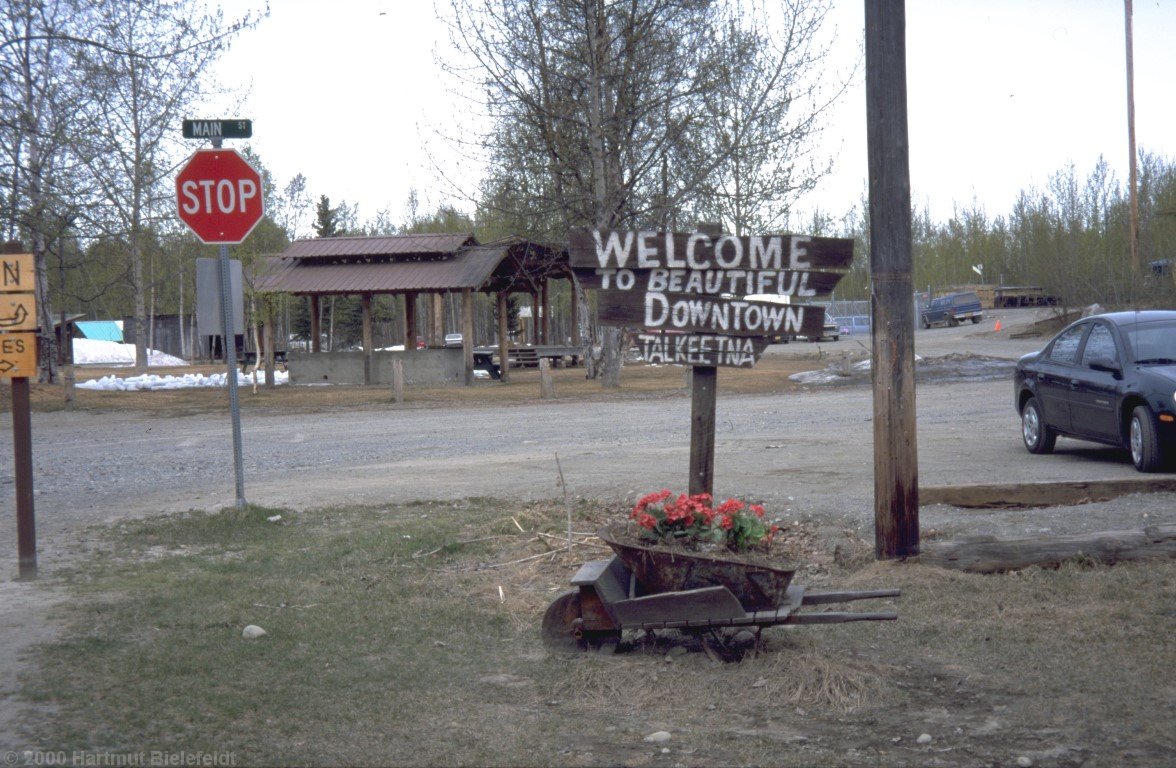 Außer diesem Schild hat Talkeetna wenige touristische Sehenswürdigkeiten.