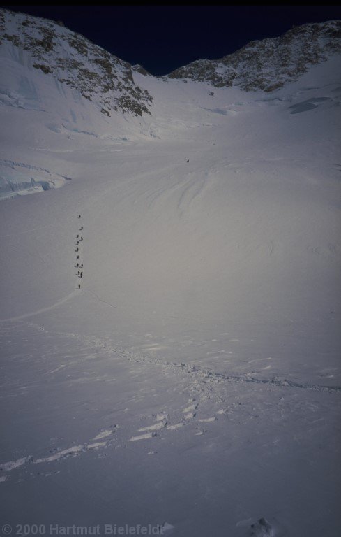 Some guided groups are on the way to West Buttress