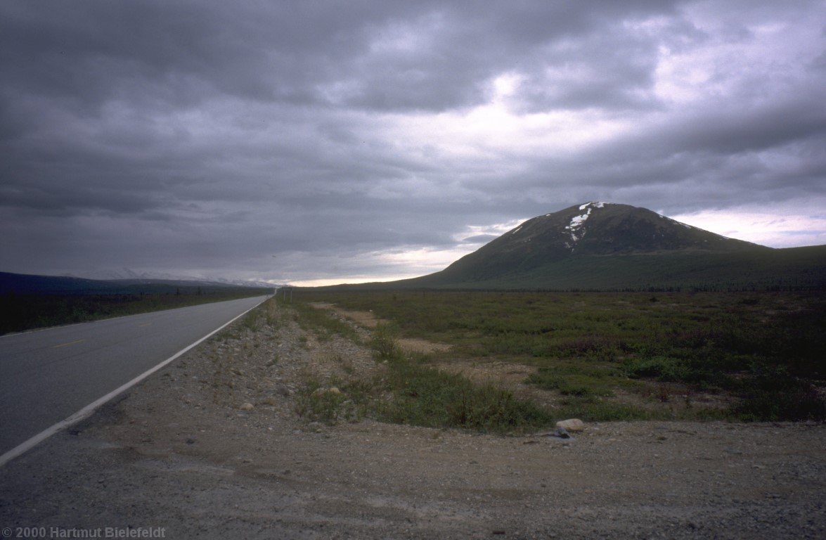 Zwischen Delta Junction und Glennallen ist der Donnelly Dome eine der wenigen markanten Landmarken.