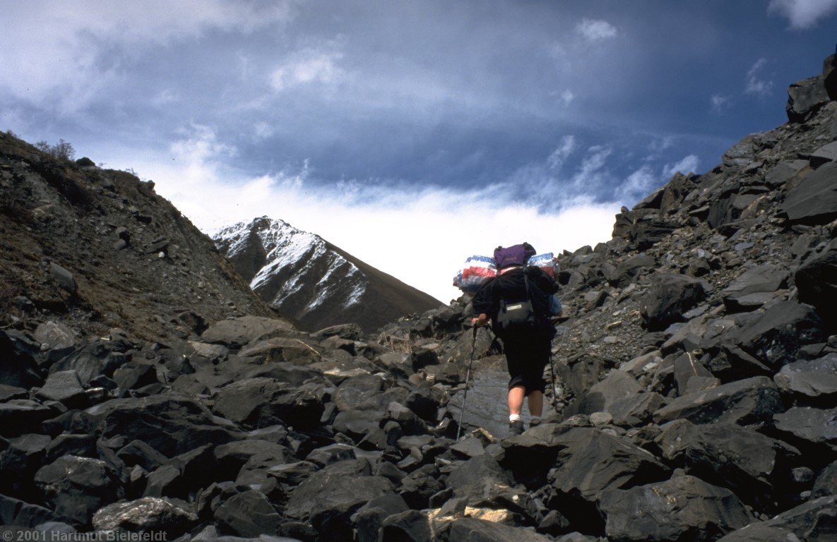 Even if it becomes drier and warmer, the path is not convenient.