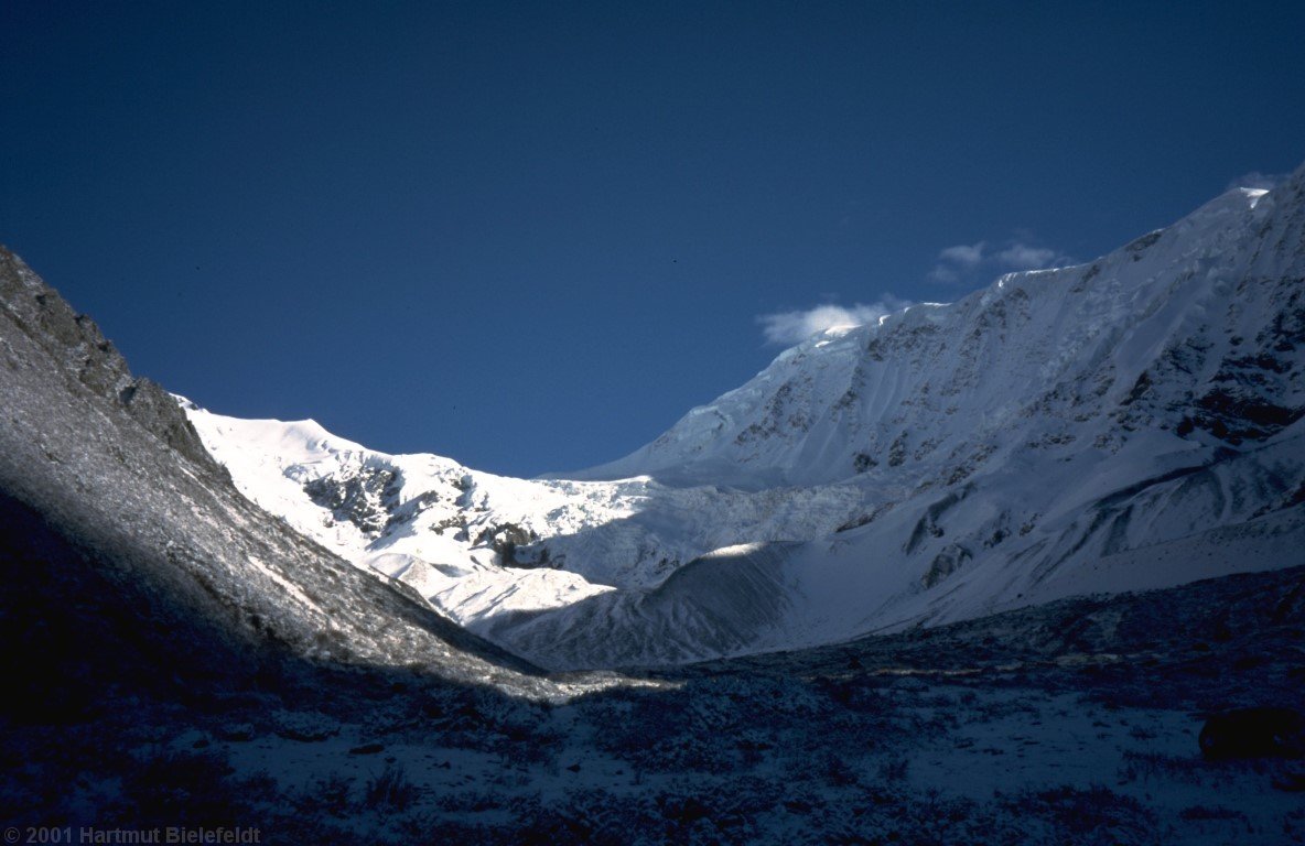 The small side valley near the base camp has only a few visitors every year