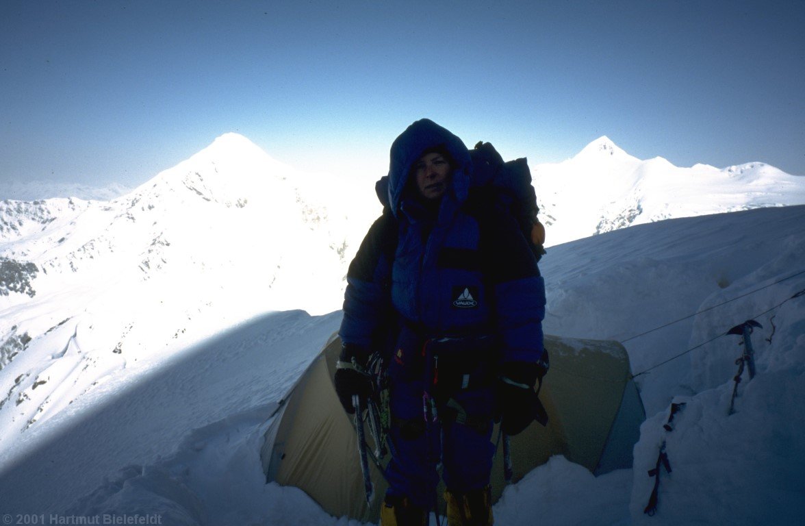 We are running out of time to extensively attach fixed ropes to this mountain. Besides, our material would hardly suffice.