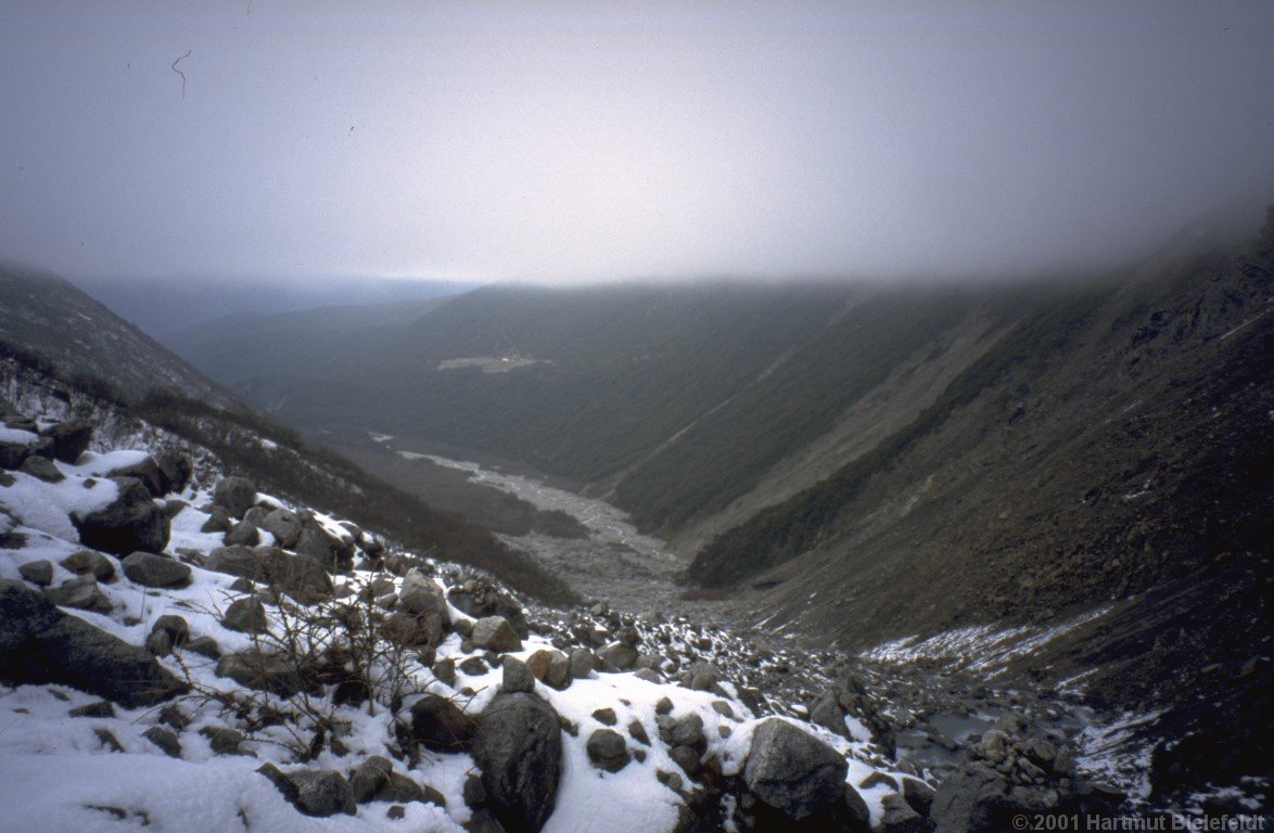 Now the stones are covered by nicely slippery snow.