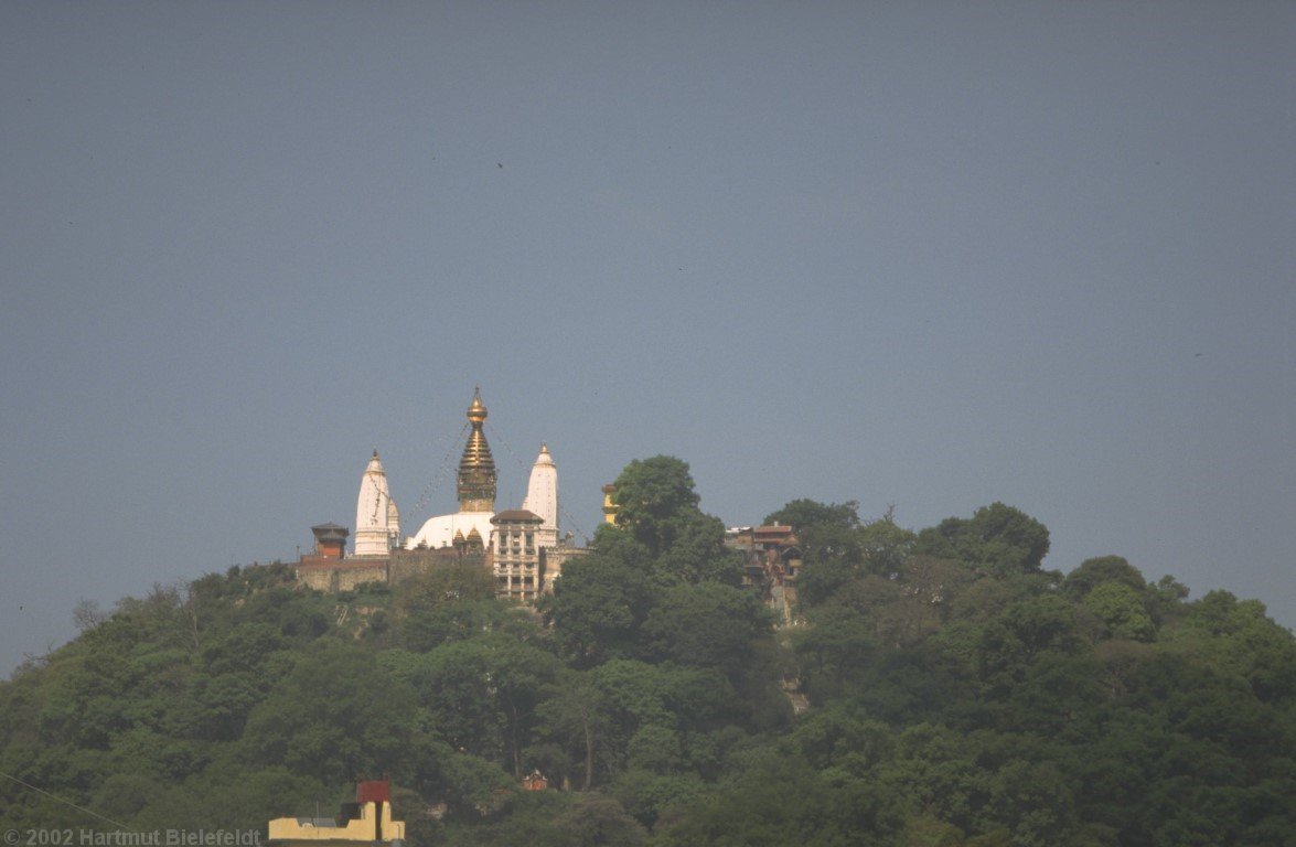 Der Tempel Swayambunath in Kathmandu