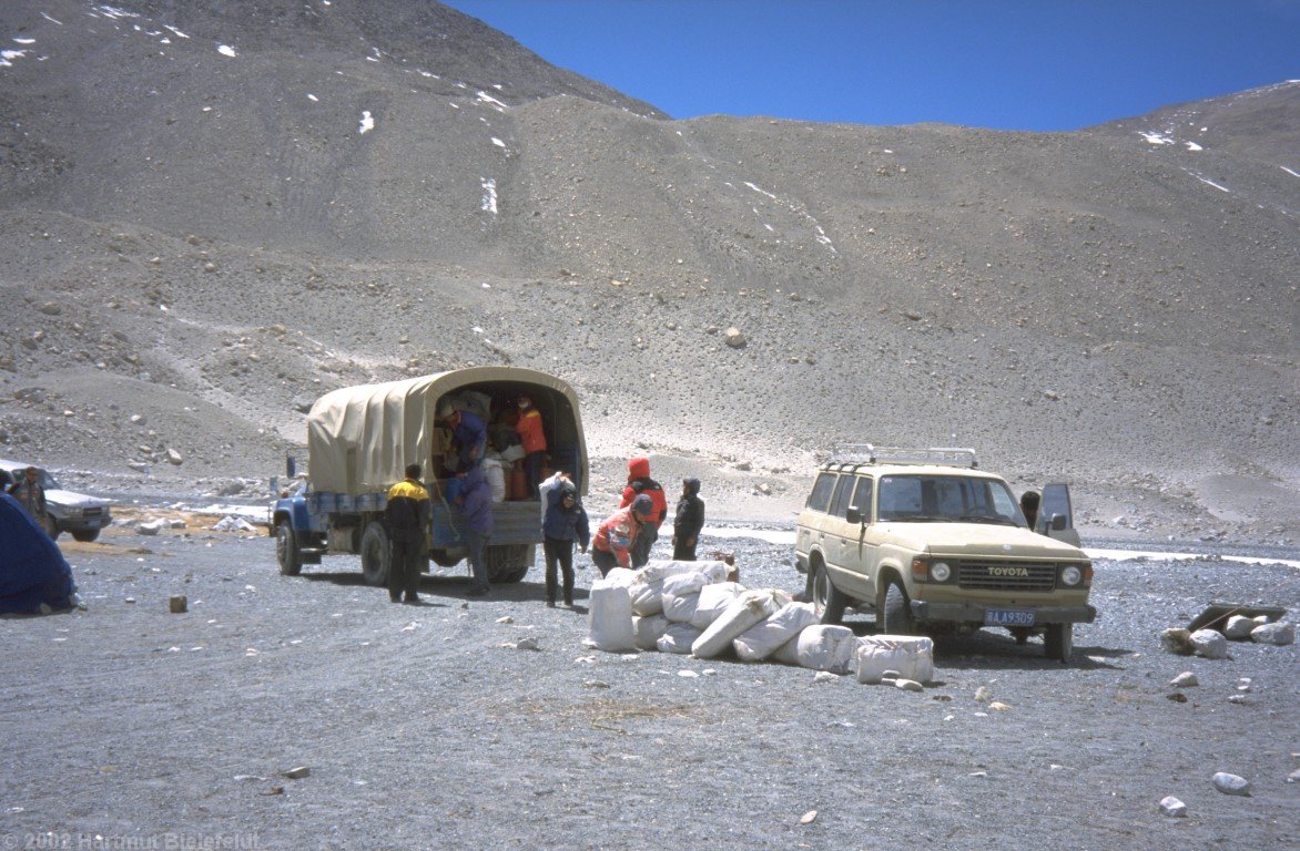 arrival at base camp