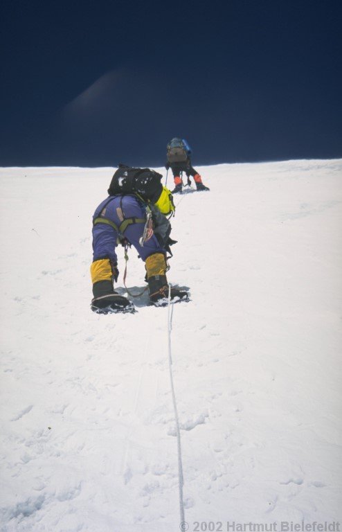 The steep slope is always quite exhausting.