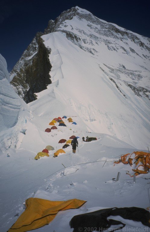 Changtse (7583 m) is standing on the other side of the North Col.