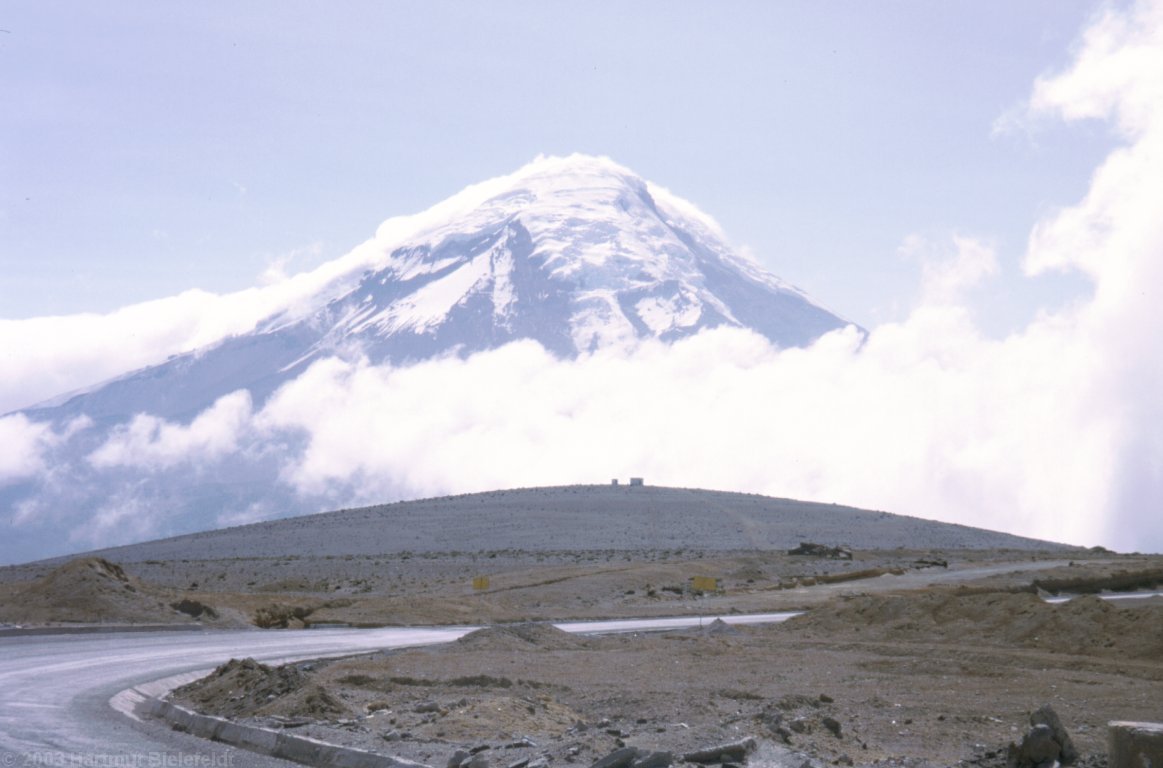 Chimborazo is impressive from here.