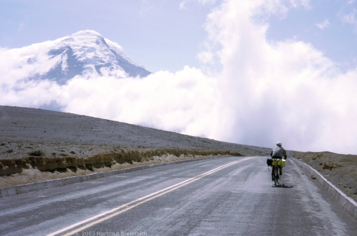 Auf über 4000 m ist das Radfahren etwas mühsamer als zuhause.