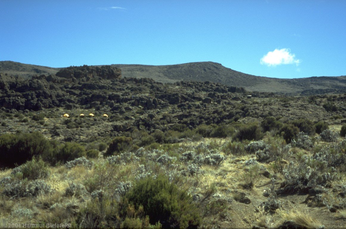 the camp site at the Third Cave