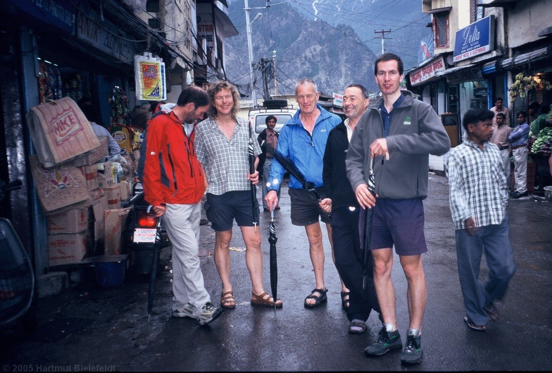 Shopping for umbrellas in Joshimath