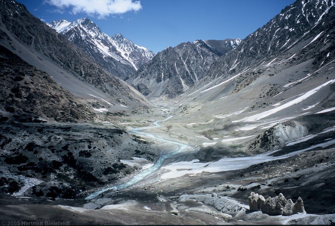 Die Schlucht weitet sich zu einem Hochtal