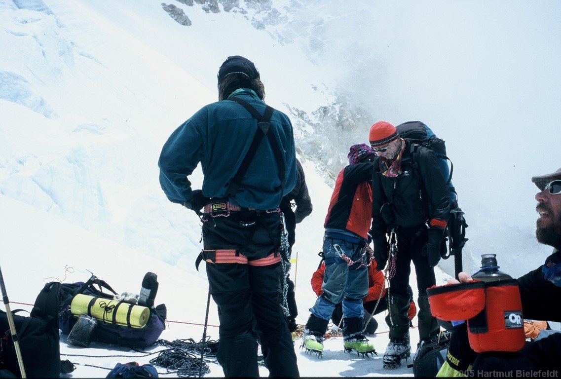 Packing in camp 5