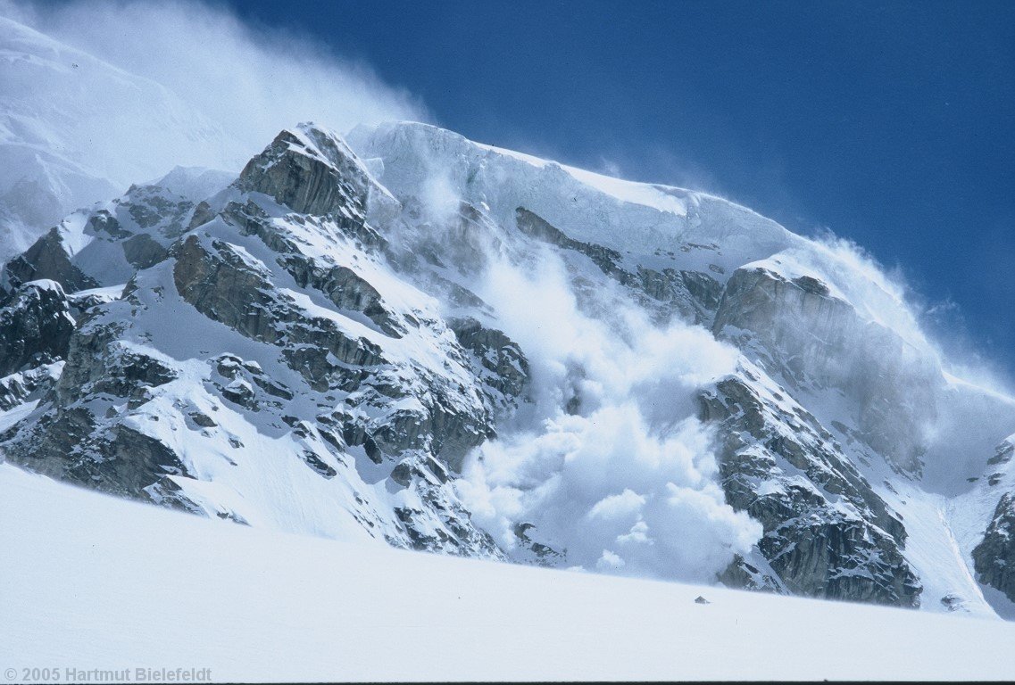 Lawine  am Mana Peak