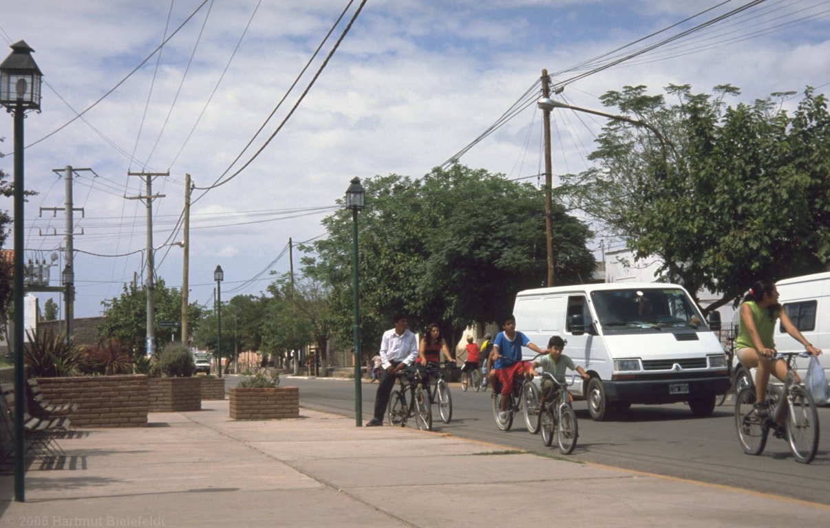 Many people use the bicycle here