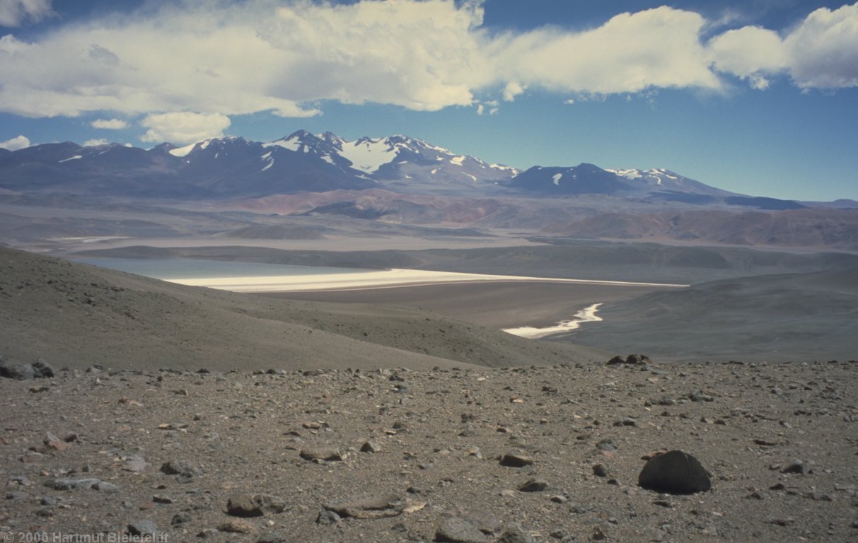 Laguna Verde (4100 m) and Monte Pissis (6882 m)