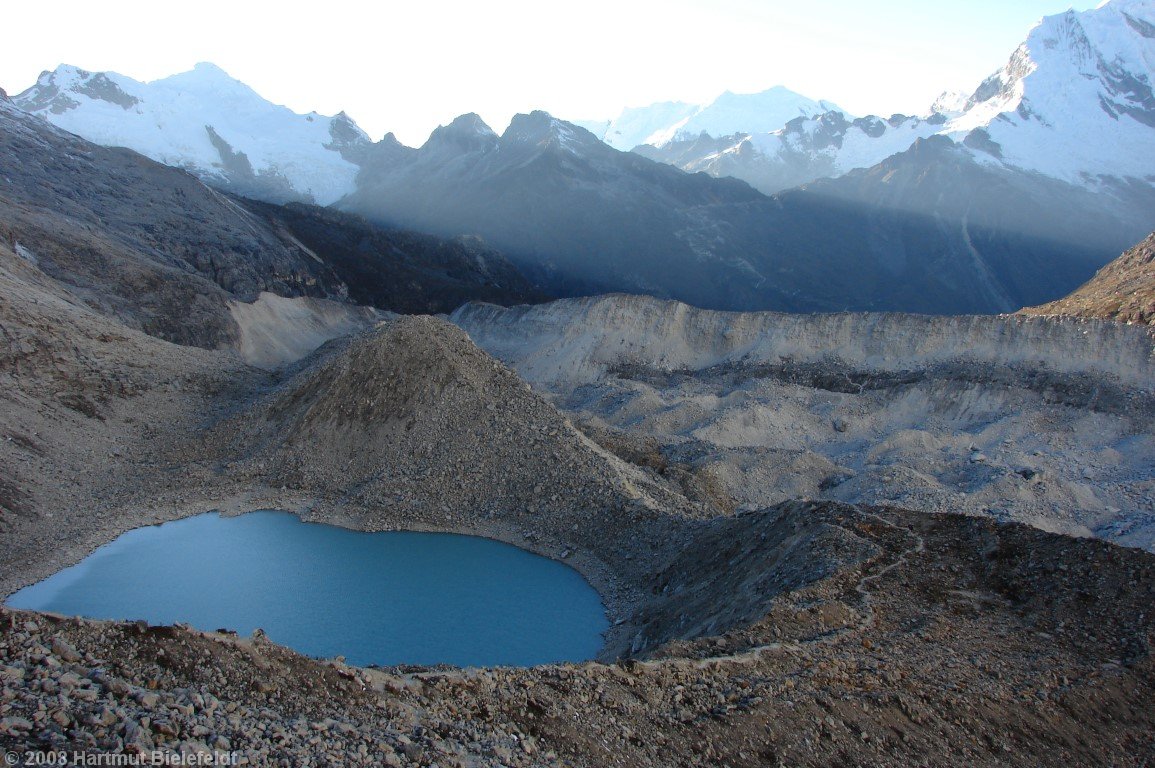 After the cumbersome glacier traverse, now we gain altitude quickly