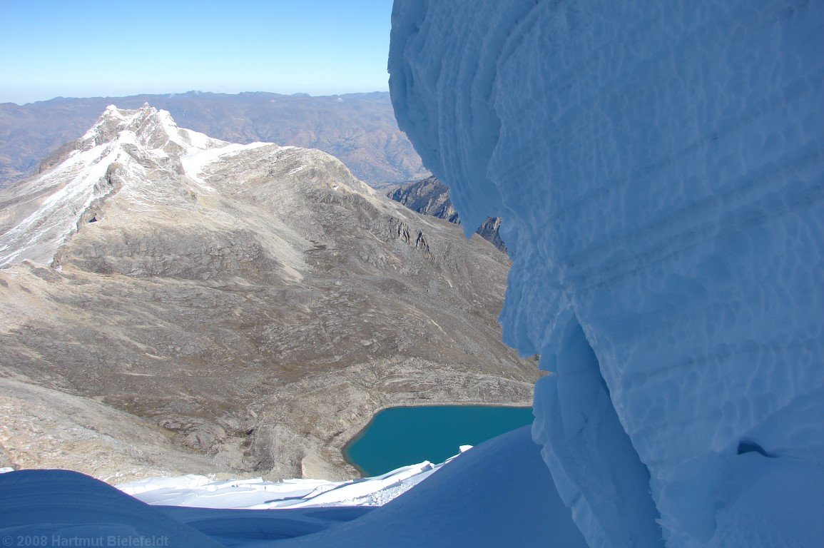 The route to Tocllaraju is at least one grade steeper than Urus or Ishinca