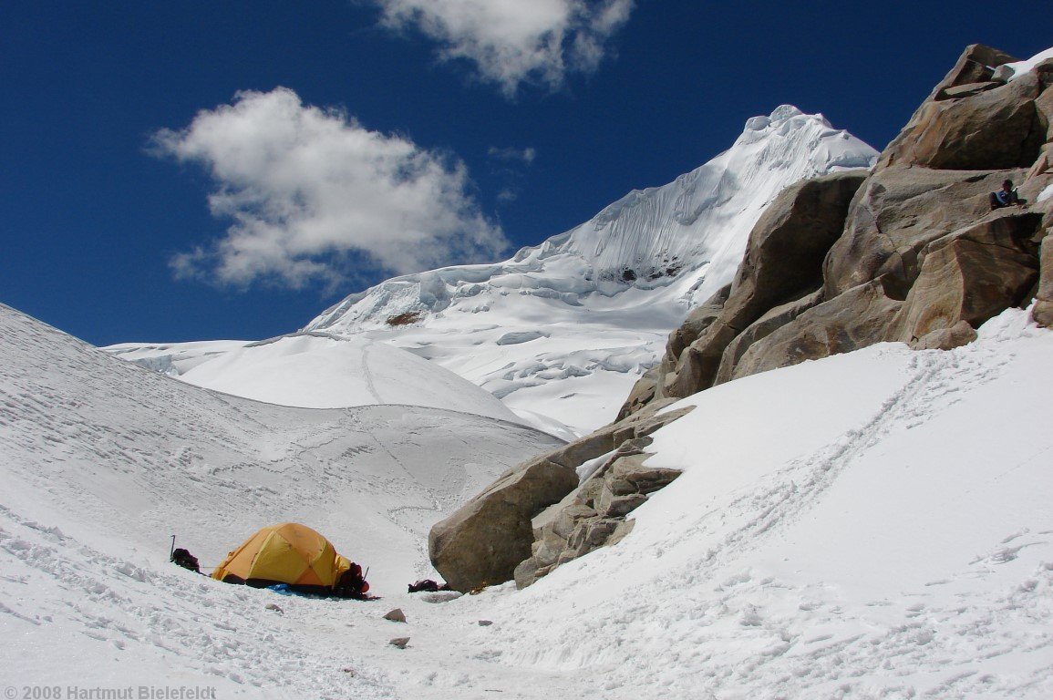 high camp at Tocllaraju