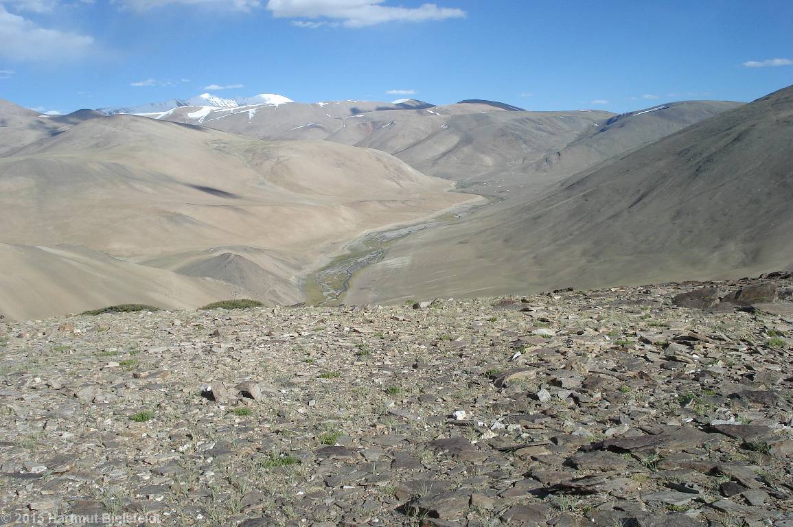 Morgen geht es zu den Zelten hinten im Tal