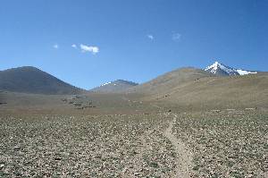 The trail to the pass is not steep.