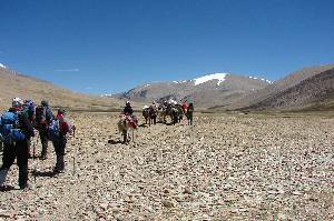 Our camp will be at the base of the small pass.