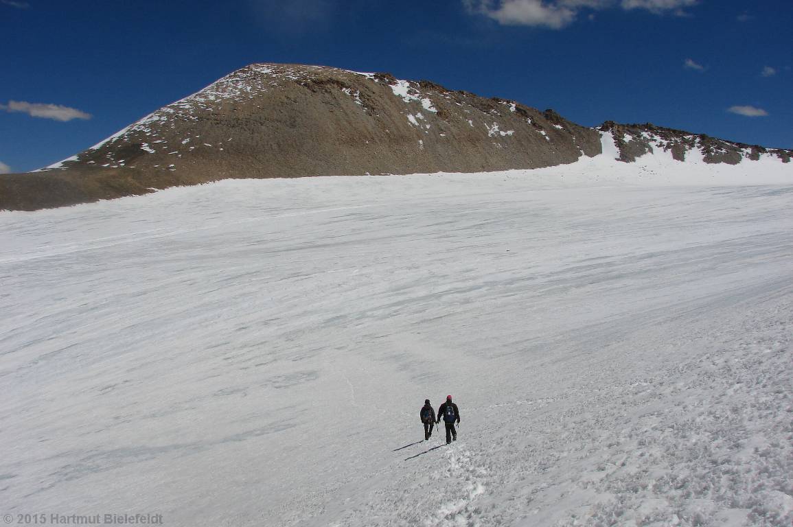 Die S�dseite von P.6100 ist komplett schneefrei.