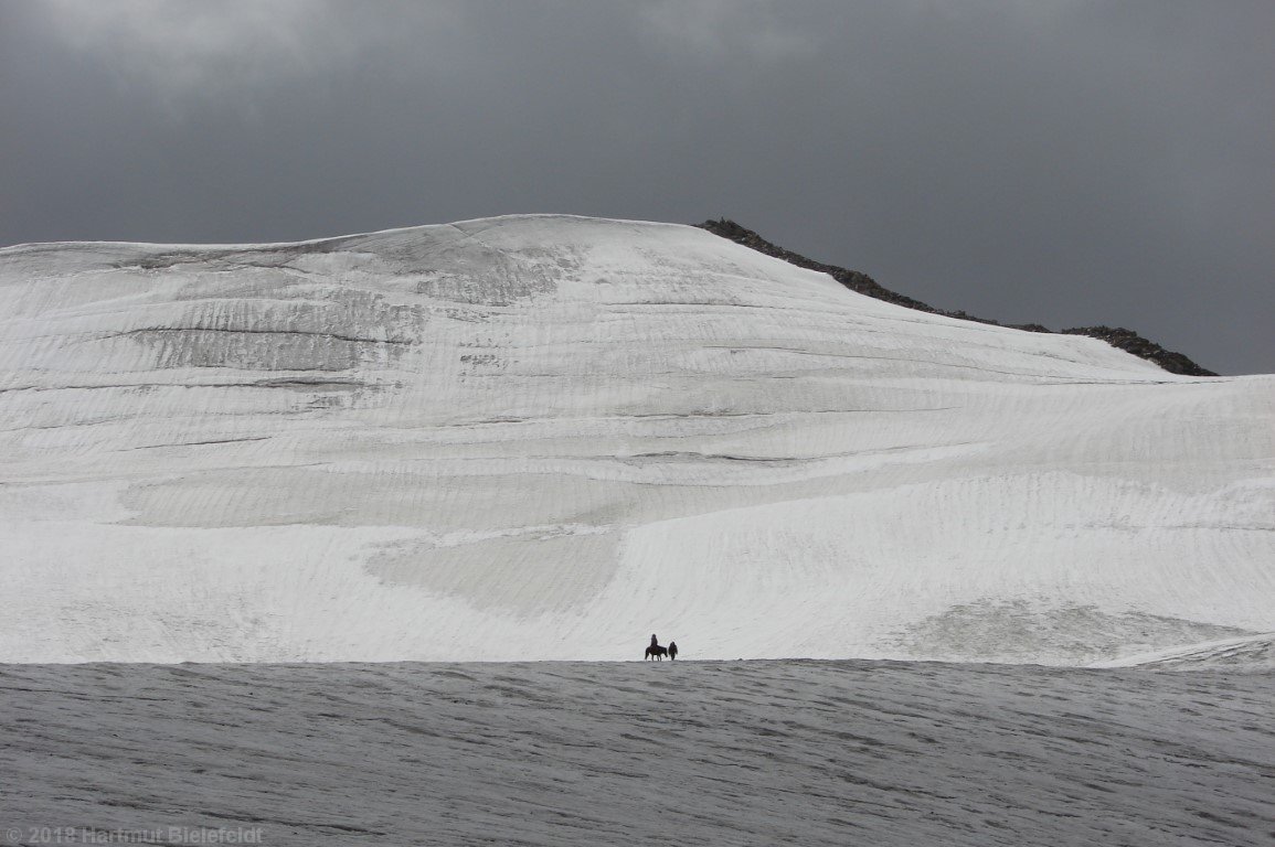 Das letzte Stück wird auf dem Gletscher zurückgelegt