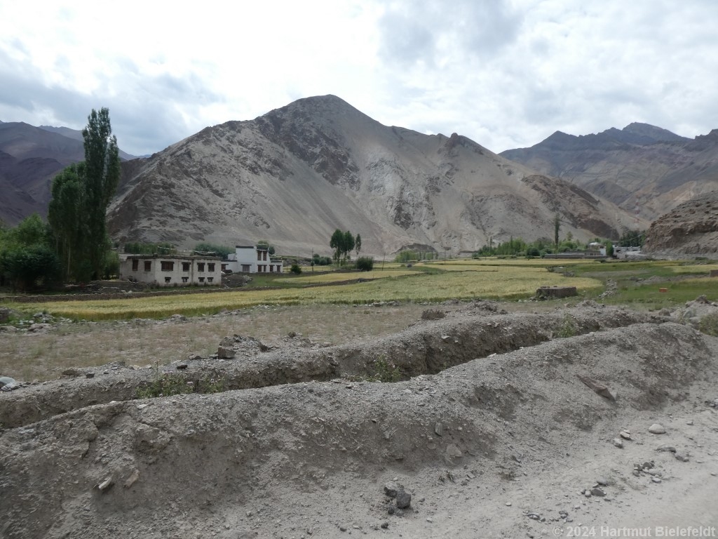 Long journey through barren terrain.