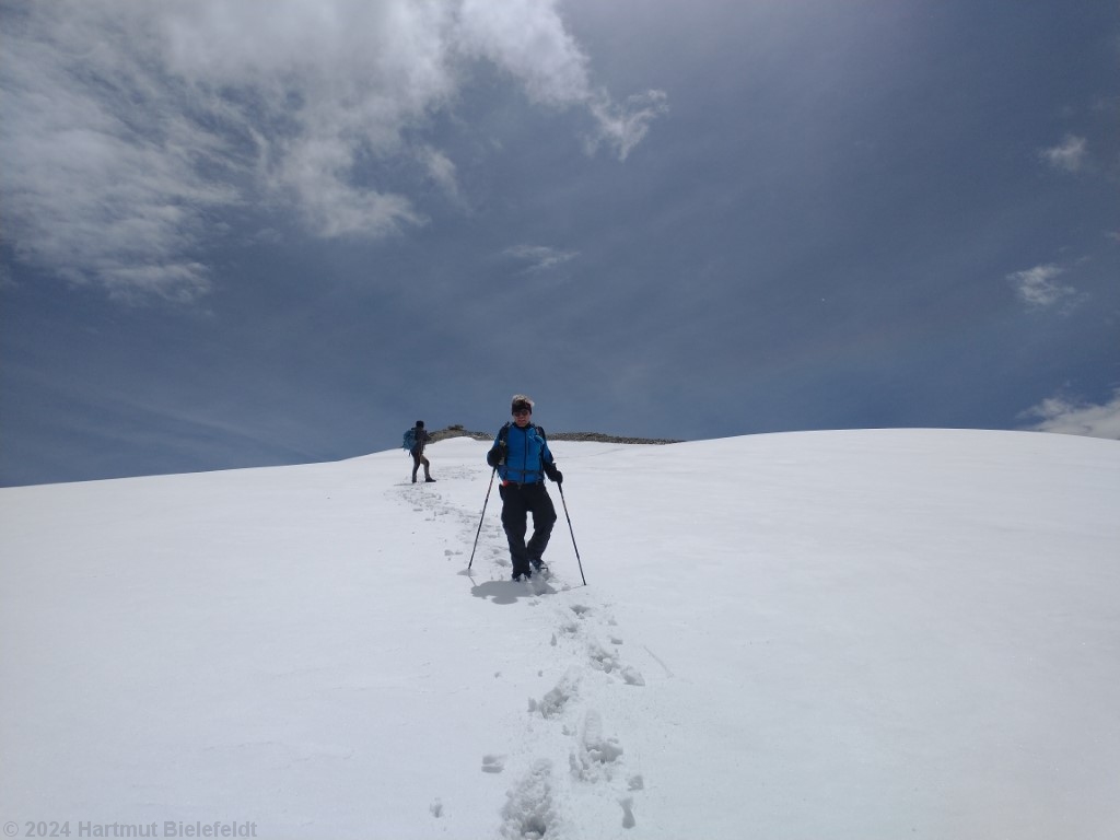 The glacier is very easy to cross