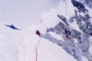 Christian on the summit ridge